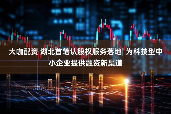 大咖配资 湖北首笔认股权服务落地  为科技型中小企业提供融资新渠道